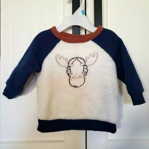 Carter's moose sweater size 6 months